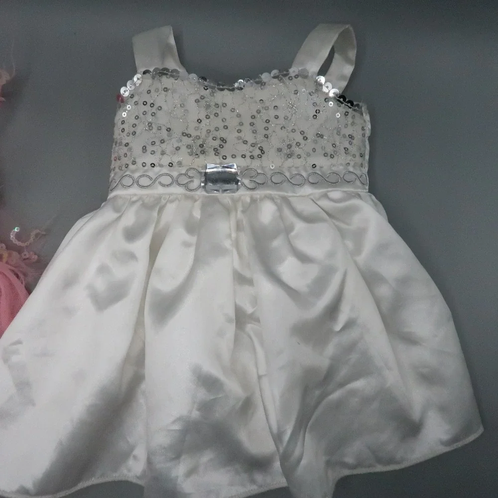 Build A Bear‎ Clothing Lot Wedding Dress Pink Girly Princess HG Top